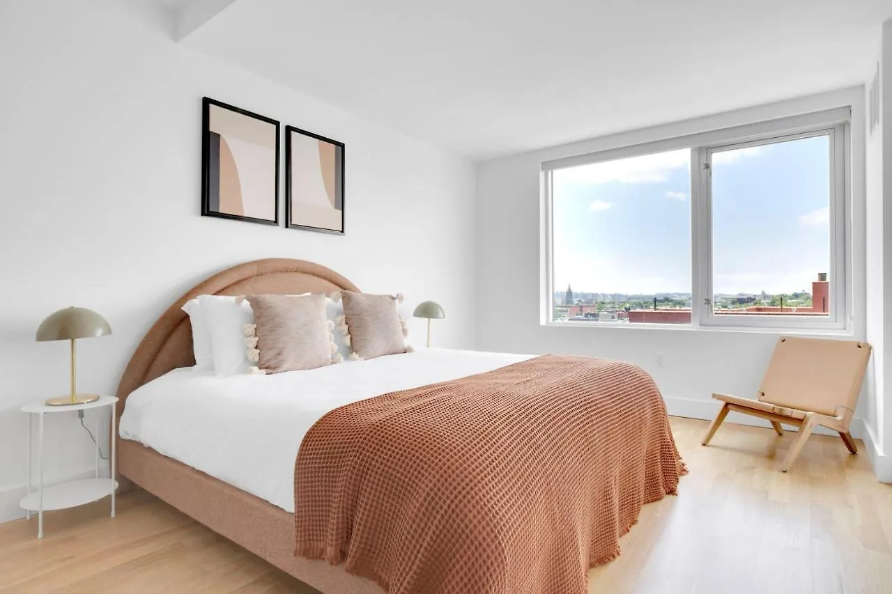 뉴욕 Downtown Bk 1Br W Wd Deck Nr Tj Nyc-879 아파트